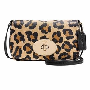 COACH OCELOT ANIMAL PRINT CROSS BODY BAG